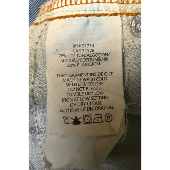 Armani Exchange A|X Indigo Whisker Jeans Womens 4 Short Stretch Bootcut Denim - Picture 11 of 11